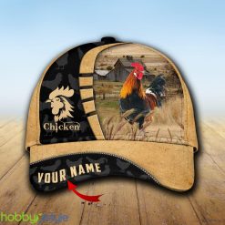 Custom Name Chicken Cattle Farmhouse Field Cap Hat Model For Men And Women Gift - Unijames Custom Name Chicken Cattle Farmhouse Field Cap TT15_1