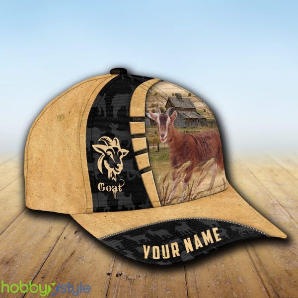 Custom Name Goat Cattle Farmhouse Field Cap Hat Model For Men And Women Gift - Unijames Custom Name Goat Cattle Farmhouse Field Cap TT13_2