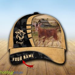 Custom Name Goat Cattle Farmhouse Field Cap Hat Model For Men And Women Gift - Unijames Custom Name Goat Cattle Farmhouse Field Cap TT13_1