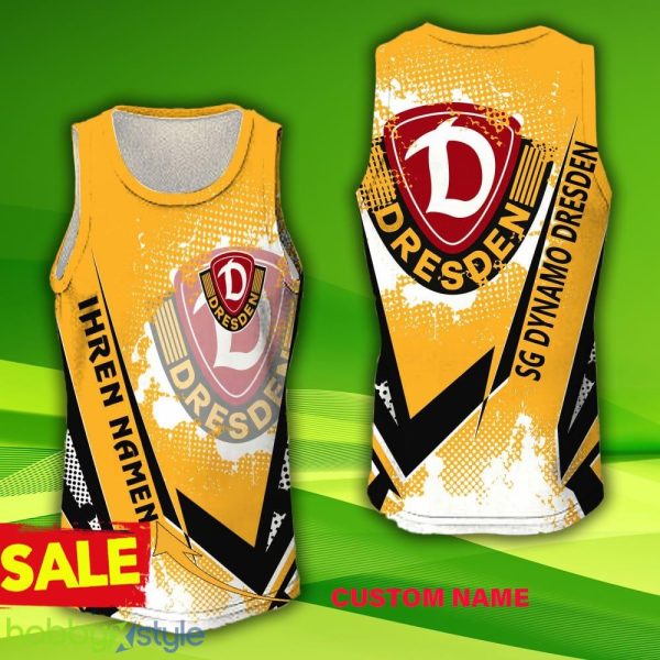 Dynamo Dresden Custom Name 3D Jersey Tanktop 11 Hollow Bundesliga Gift For Men And Women - Dynamo Dresden Custom Name 3D Jersey Tanktop 11 Hollow Bundesliga Gift For Men And Women