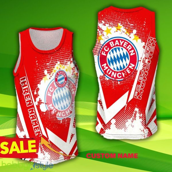 FC Bayern Munchen Custom Name 3D Jersey Tanktop 11 Hollow Bundesliga Gift For Men And Women - FC Bayern Munchen Custom Name 3D Jersey Tanktop 11 Hollow Bundesliga Gift For Men And Women