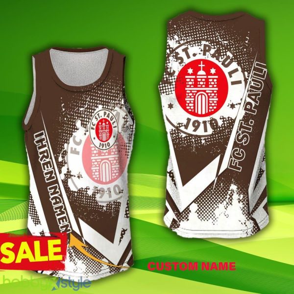 FC St. Pauli Custom Name 3D Jersey Tanktop 11 Hollow Bundesliga Gift For Men And Women - FC St. Pauli Custom Name 3D Jersey Tanktop 11 Hollow Bundesliga Gift For Men And Women