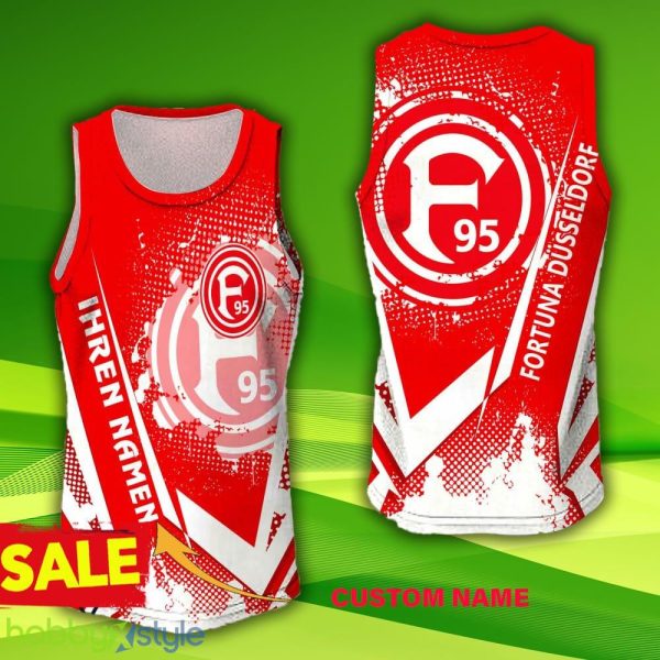 Fortuna Dusseldorf Custom Name 3D Jersey Tanktop 11 Hollow Bundesliga Gift For Men And Women - Fortuna Dusseldorf Custom Name 3D Jersey Tanktop 11 Hollow Bundesliga Gift For Men And Women