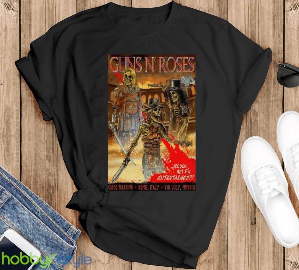 Guns N’ Roses July 08, 2023 Rome IT Event Poster Shirt Product Photo 1