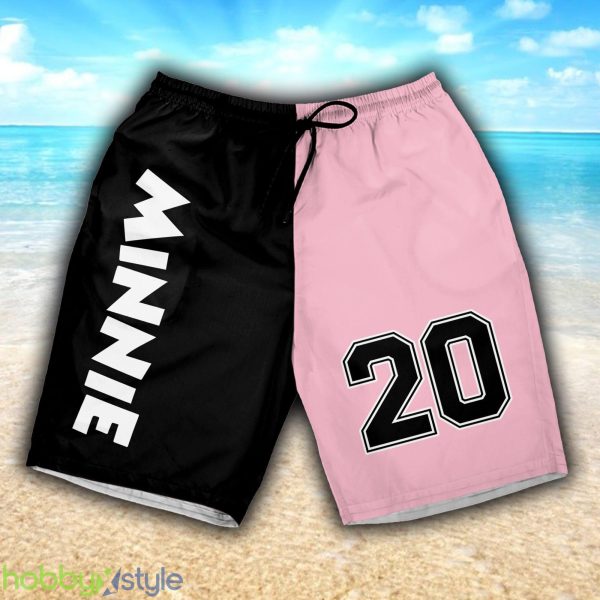 Minnie Baseball Black Pink 3D Shorts Sports Custom Number And Name For Mens Gift Disney Fans - Minnie Baseball Black Pink 3D Shorts Sports Custom Number And Name For Mens Gift Disney Fans