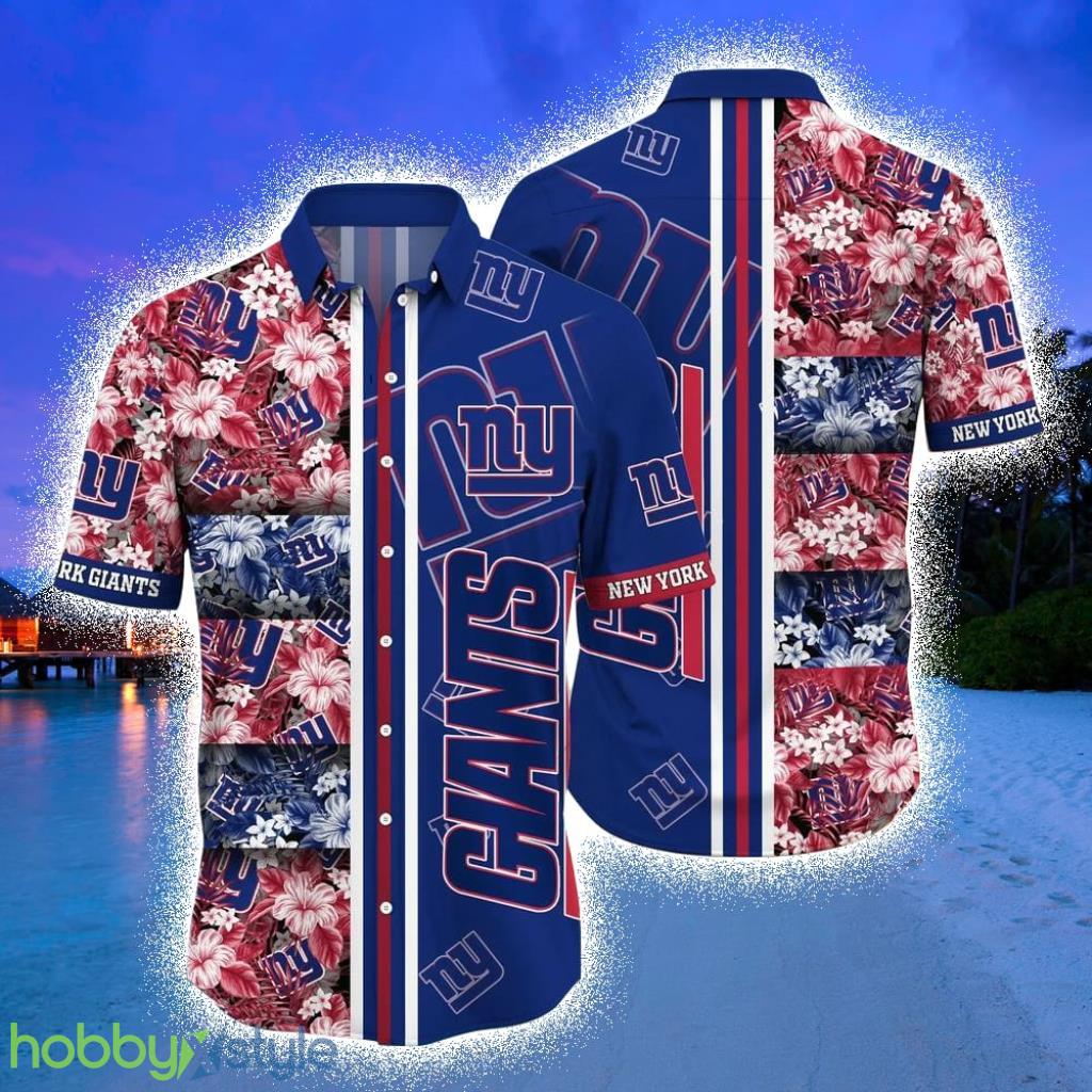 New York Giants NFL Graphic Tropical Pattern Hawaiian Shirt Beach Shirt Summer Best Gift For Fans Product Photo 1