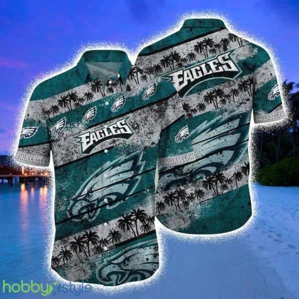 Philadelphia Eagles NFL Hawaiian Shirt Graphic Tropical Pattern Short Sleeve New Hot Trend Summer For Best Fans Product Photo 1