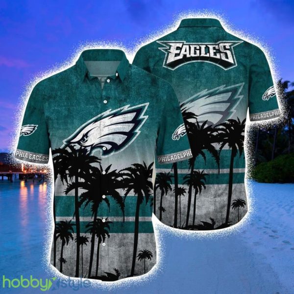 Philadelphia Eagles NFL Hawaiian Shirt Tropical Pattern Graphic New Collection Summer Gift For Fan NFL Product Photo 1