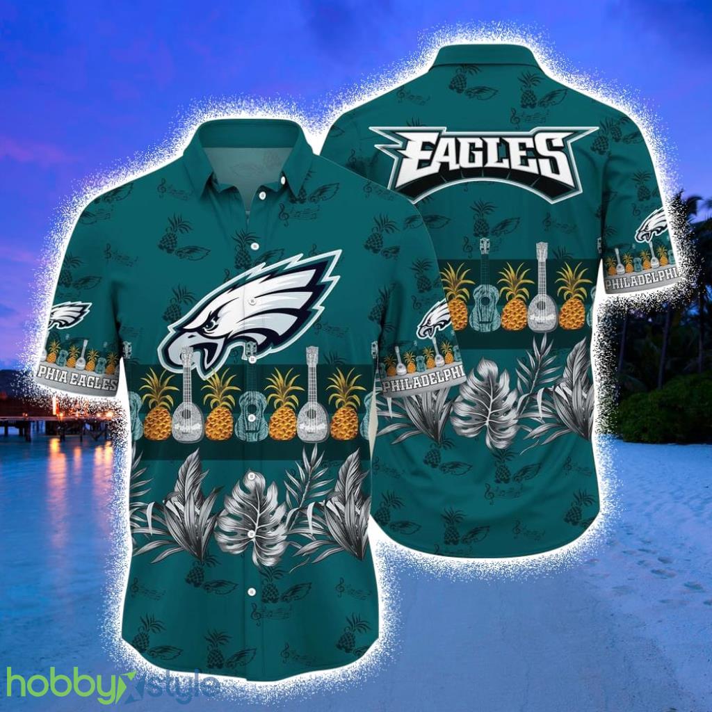 Philadelphia Eagles NFL Hawaiian Shirt Tropical Pattern Graphic Trends Summer Gift For Fan NFL Product Photo 1