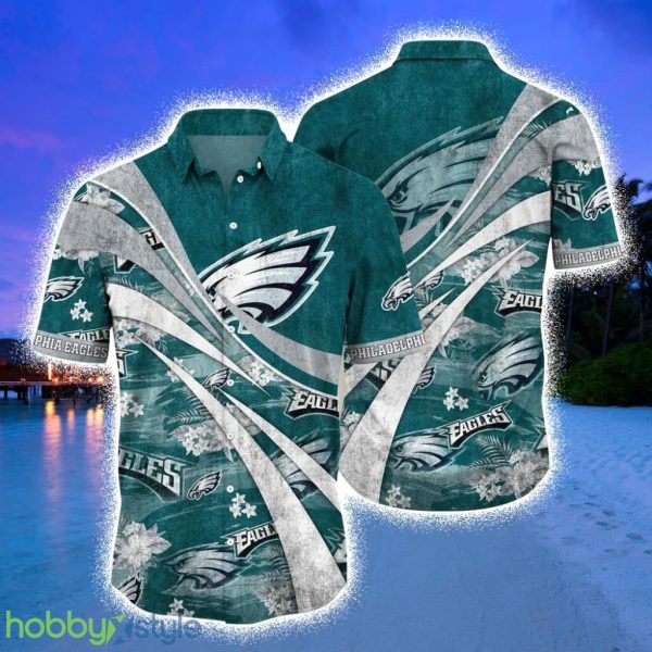 Philadelphia Eagles NFL Summer Hawaiian Shirt Floral Pattern Graphic For Football NFL Enthusiast Product Photo 1