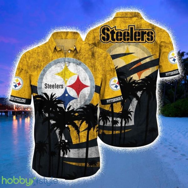 Pittsburgh Steelers NFL Hawaii Shirt Graphic Tropical Pattern Short Sleeve Hot Summer Product Photo 1