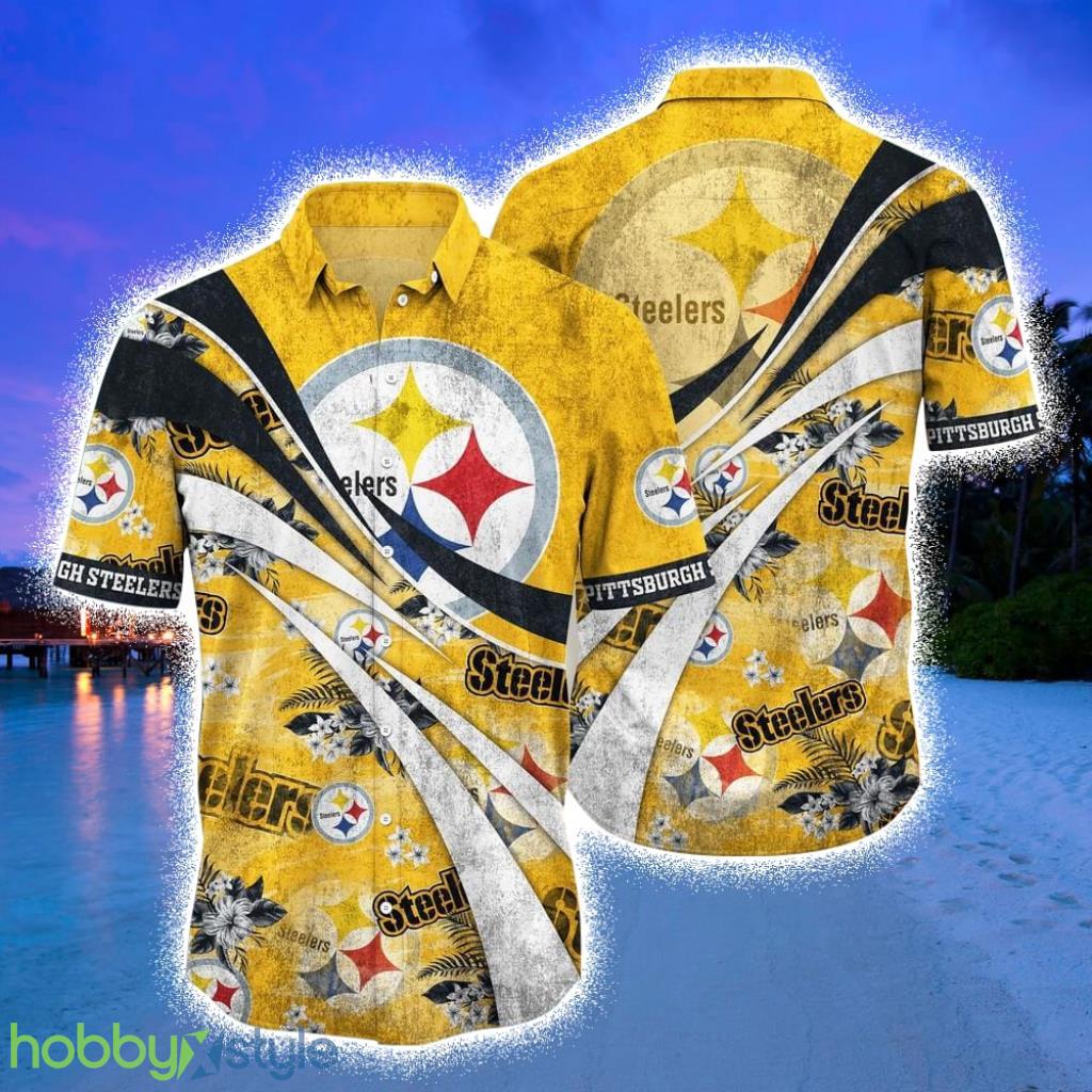 Pittsburgh Steelers NFL Summer Hawaiian Shirt Floral Pattern Graphic For Football NFL Enthusiast Product Photo 1
