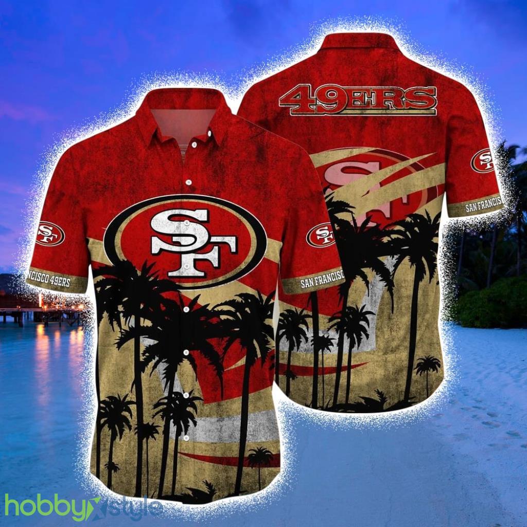 San Francisco 49ers NFL Hawaii Shirt Graphic Tropical Pattern Short Sleeve Hot Summer Product Photo 1