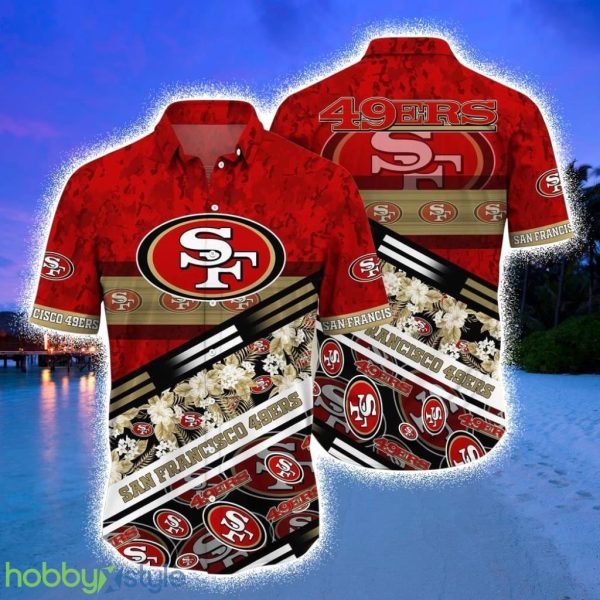 San Francisco 49ers NFL Hawaiian Shirt, Graphic Tropical Pattern 3D Beach Shirt Summer Best Gift For Fans Product Photo 1
