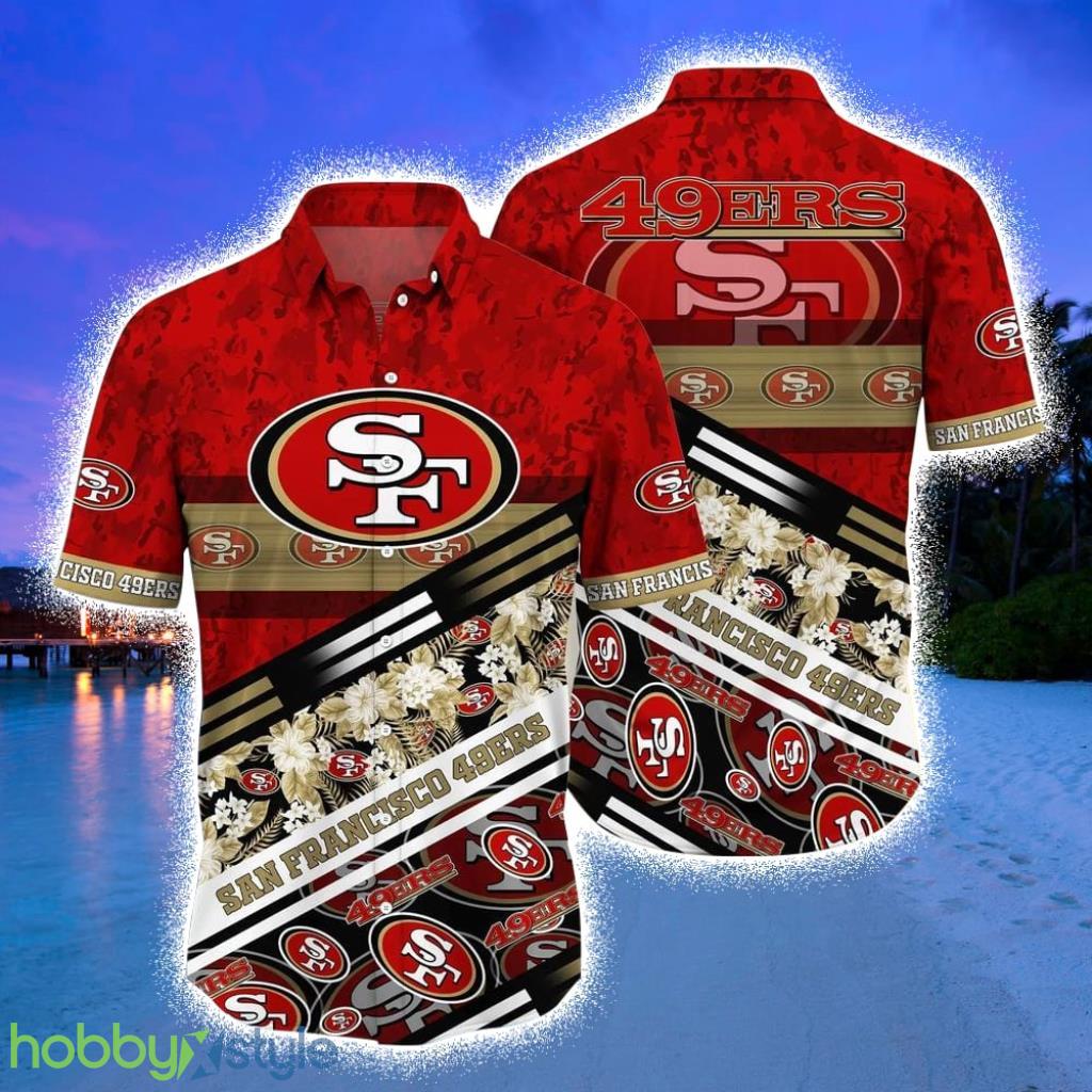San Francisco 49ers NFL Hawaiian Shirt, Graphic Tropical Pattern 3D Beach Shirt Summer Best Gift For Fans Product Photo 1