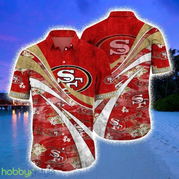 San Francisco 49ers NFL Summer Hawaiian Shirt Floral Pattern Graphic For Football NFL Enthusiast Product Photo 1