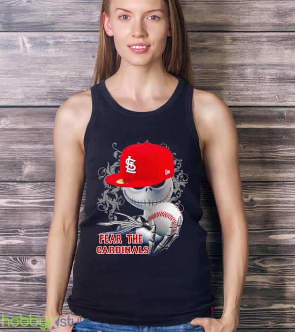 St. Louis Cardinals Jack Skellington Fear The Cardinals Halloween shirt Product Photo 3