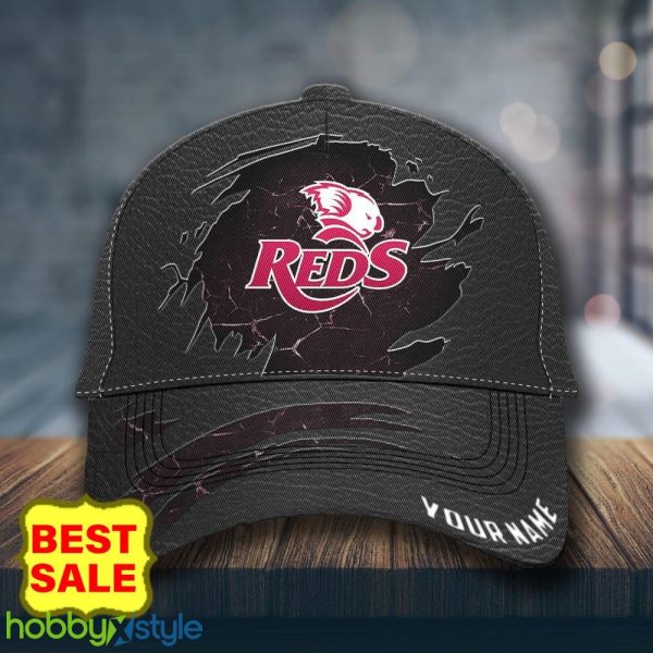 Super Rugby Queensland Reds Custom Name 3D Cat Hat Black Men And Women Gift For Fans - Queensland Reds