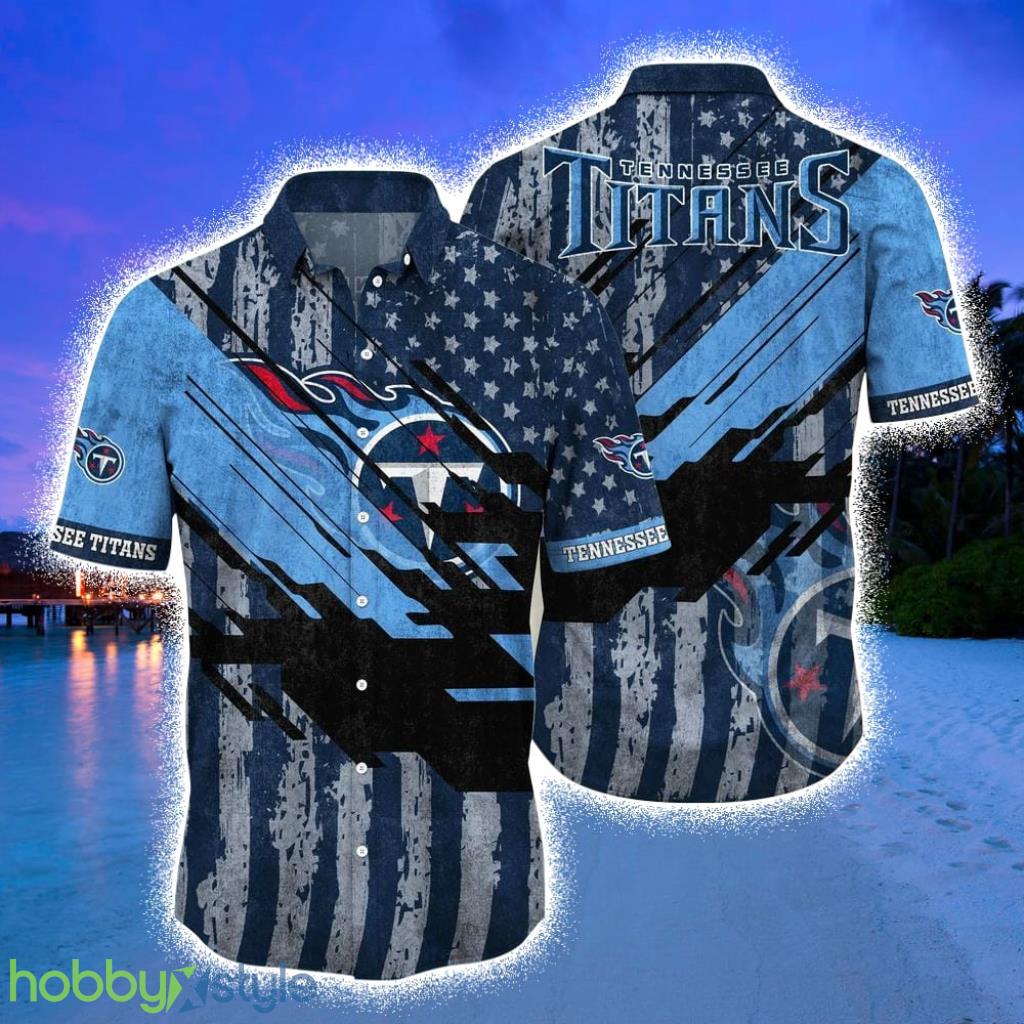 Tennessee Titans NFL Football Hawaiian Shirt Short American Flag Print This Summer Best Gift For Fans Product Photo 1