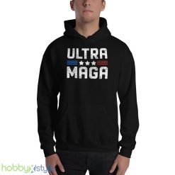 Ultra-MAGA Joe Biden says Funny T Shirt - 18500 Unisex Heavy Blend Hooded Sweatshirt