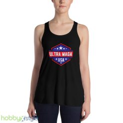 Ultra Maga Shirt Funny Great MAGA King Pro Trump Design 3 Shirt - 8800 Women's Flowy Racerback Tank