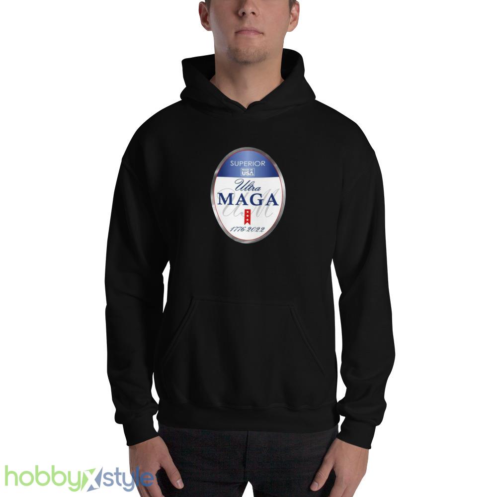 Ultra MAGA Superior 1776 2022 Parody Trump 2024 Anti Biden Shirt - 18500 Unisex Heavy Blend Hooded Sweatshirt