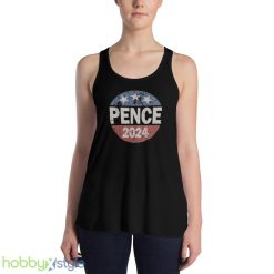 Vintage Mike Pence 2024 Design 2 Black T Shirt - 8800 Women's Flowy Racerback Tank