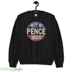 Vintage Mike Pence 2024 Design 2 Black T Shirt - 18000 Unisex Heavy Blend Crewneck Sweatshirt