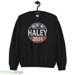 Vintage Nikki Haley 2024 Design 9 Black T Shirt - 18000 Unisex Heavy Blend Crewneck Sweatshirt