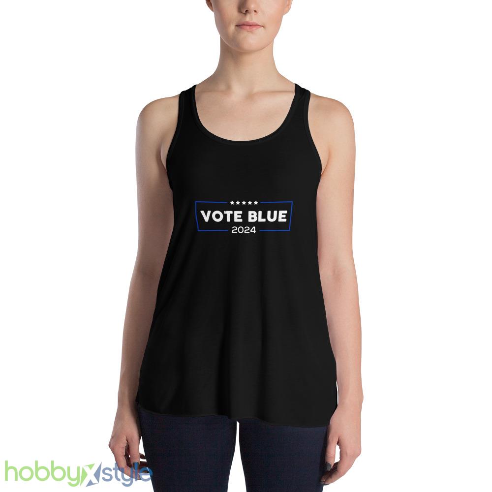 Vote Blue 2024 Funny T Shirt - 8800 Women's Flowy Racerback Tank Vote Blue 2024 Funny T Shirt - 8800 Women's Flowy Racerback Tank