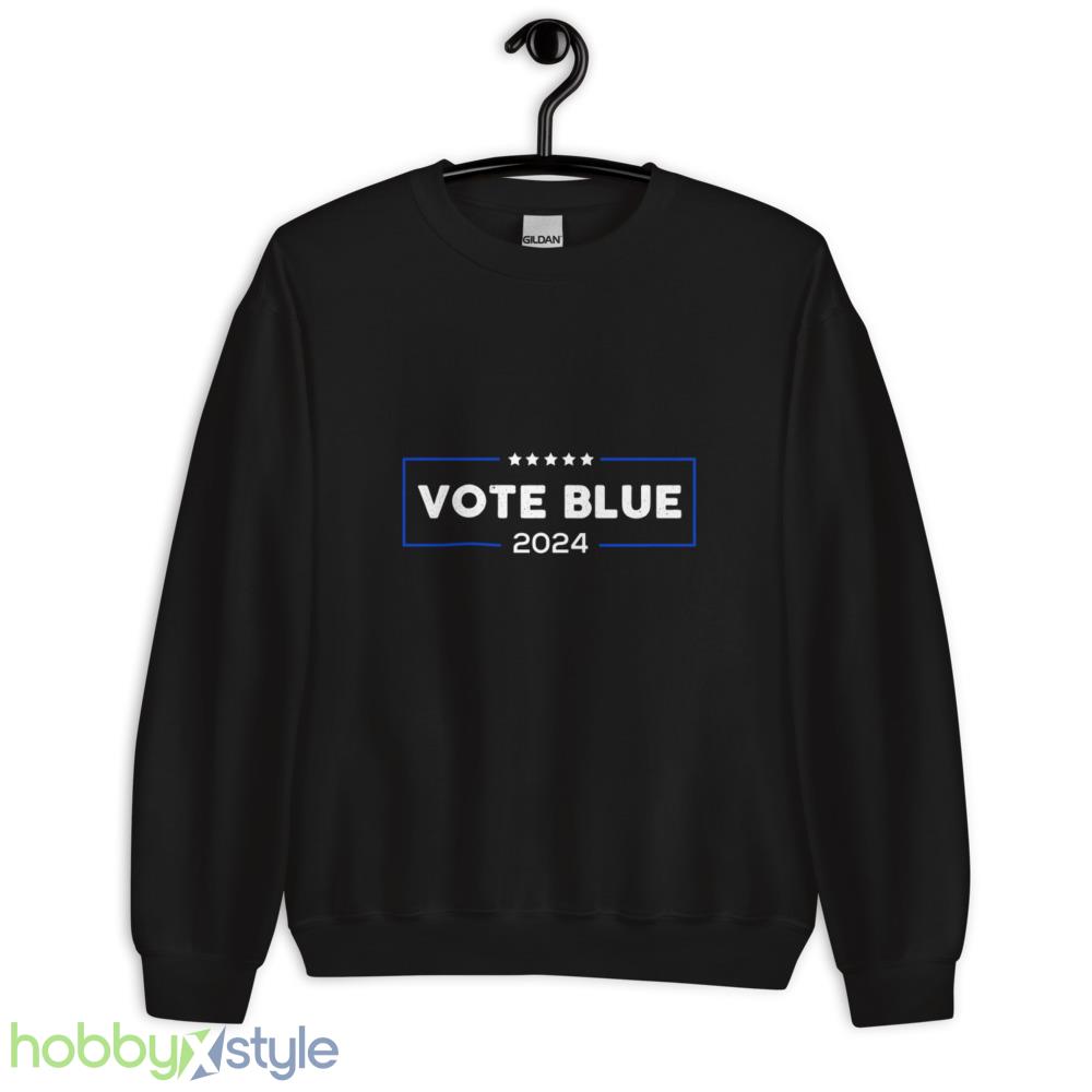Vote Blue 2024 Funny T Shirt - 18000 Unisex Heavy Blend Crewneck Sweatshirt