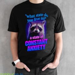 What State Do You Live In Raccoon shirt - Black Unisex T-Shirt
