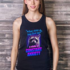What State Do You Live In Raccoon shirt - Ladies Tank Top