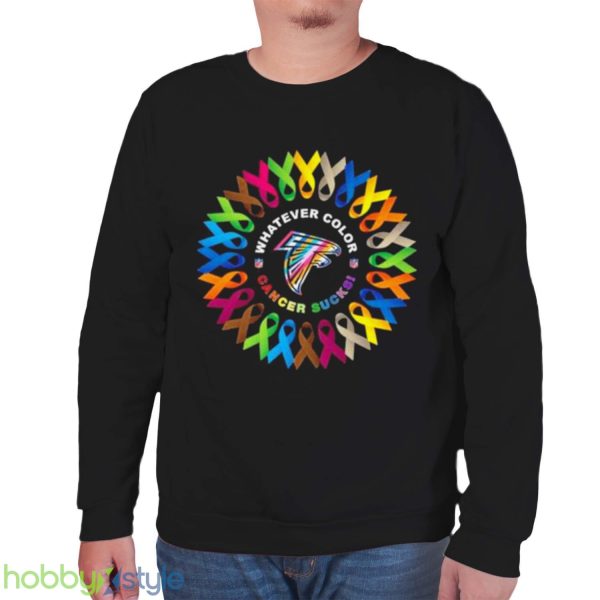Whatever Color Cancer Sucks NFL Football Atlanta Falcons shirt Product Photo 6