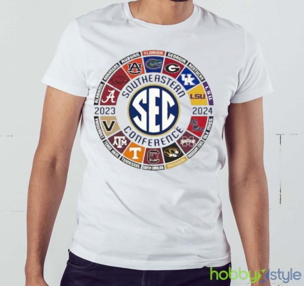 2023 SEC Football All Team Logo Shirt - White Men T-Shirt