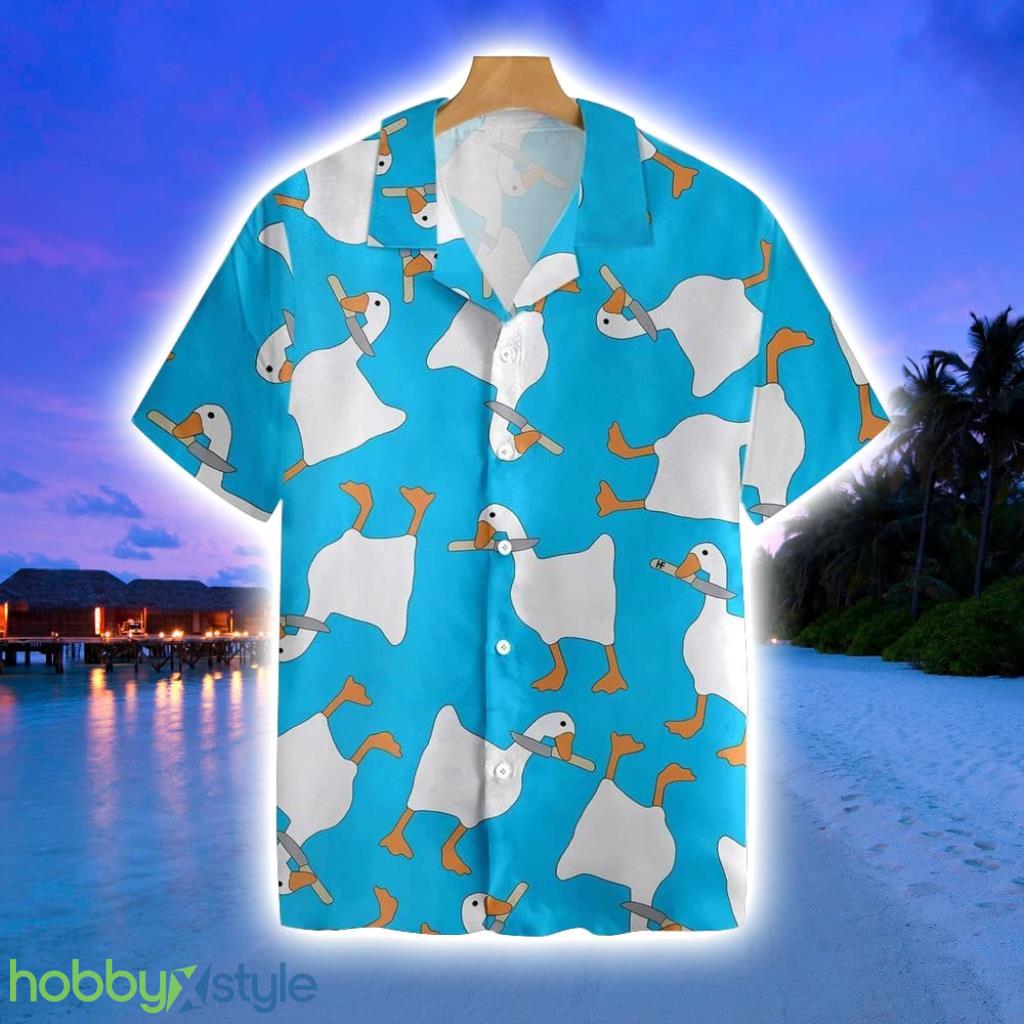 A Dangerous Duck With Knife Hawaiian Shirt Gift For Men And Women Product Photo 1