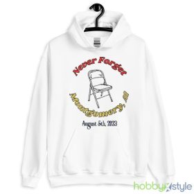 Alabama Folding Chair Never Forget Montgomery, AL August 5th, 2023 Shirt - White Men T-Shirt