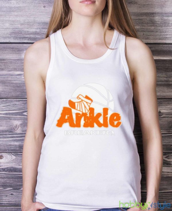 Amateur Athletic Union Basketball Ankle Breaker Shirt - White Ladies Tank Top