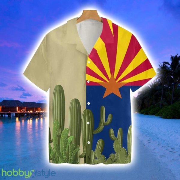 Arizona Flag Saguaro Akm16 0602 Hawaiian Shirt Gift For Men And Women Product Photo 1