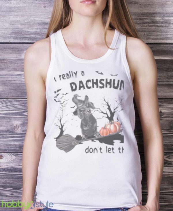 Black Dachshund Dog Im Really A Dachshund Dont Let This Human Costume Fool You Halloween Shirt Product Photo 5