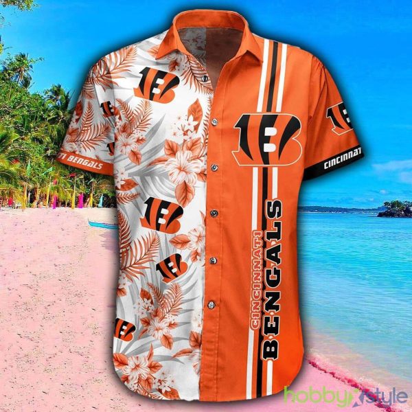 Cincinnati Bengals NFL Style 6 Summer 3D Hawaiian Shirt And Shorts For Men And Women Gift Fans - Cincinnati Bengals NFL Hawaiian Shirt Tropical Pattern Summer Shirt Style New Trends Gift For Best Fans_2