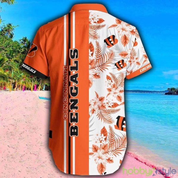Cincinnati Bengals NFL Style 6 Summer 3D Hawaiian Shirt And Shorts For Men And Women Gift Fans - Cincinnati Bengals NFL Hawaiian Shirt Tropical Pattern Summer Shirt Style New Trends Gift For Best Fans_3