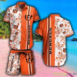 Cincinnati Bengals NFL Style 6 Summer 3D Hawaiian Shirt And Shorts For Men And Women Gift Fans - Cincinnati Bengals NFL Hawaiian Shirt Tropical Pattern Summer Shirt Style New Trends Gift For Best Fans_1