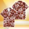 Cincinnati Reds Bisque Hibiscus Brown Pattern 3D Hawaiian Shirt Gift For Fans Product Photo 2