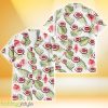 Cincinnati Reds Light Salmon Hibiscus Green Leaf White Background 3D Hawaiian Shirt Gift For Fans Product Photo 1