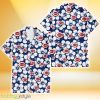 Cincinnati Reds Modern White Hibiscus Navy Background 3D Hawaiian Shirt Gift For Fans Product Photo 2