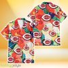 Cincinnati Reds Orange White Tropical Hibiscus Green Leaf 3D Hawaiian Shirt Gift For Fans Product Photo 2