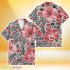 Cincinnati Reds Pink Hibiscus Black Pattern White Background 3D Hawaiian Shirt Gift For Fans Product Photo 2