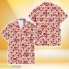 Cincinnati Reds Tiny Red Hibiscus Green Leaf White Cube Background 3D Hawaiian Shirt Gift For Fans Product Photo 2