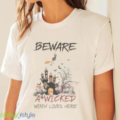 Comfort Colors Retro Halloween Beware A Wicked Shirt Product Photo 4